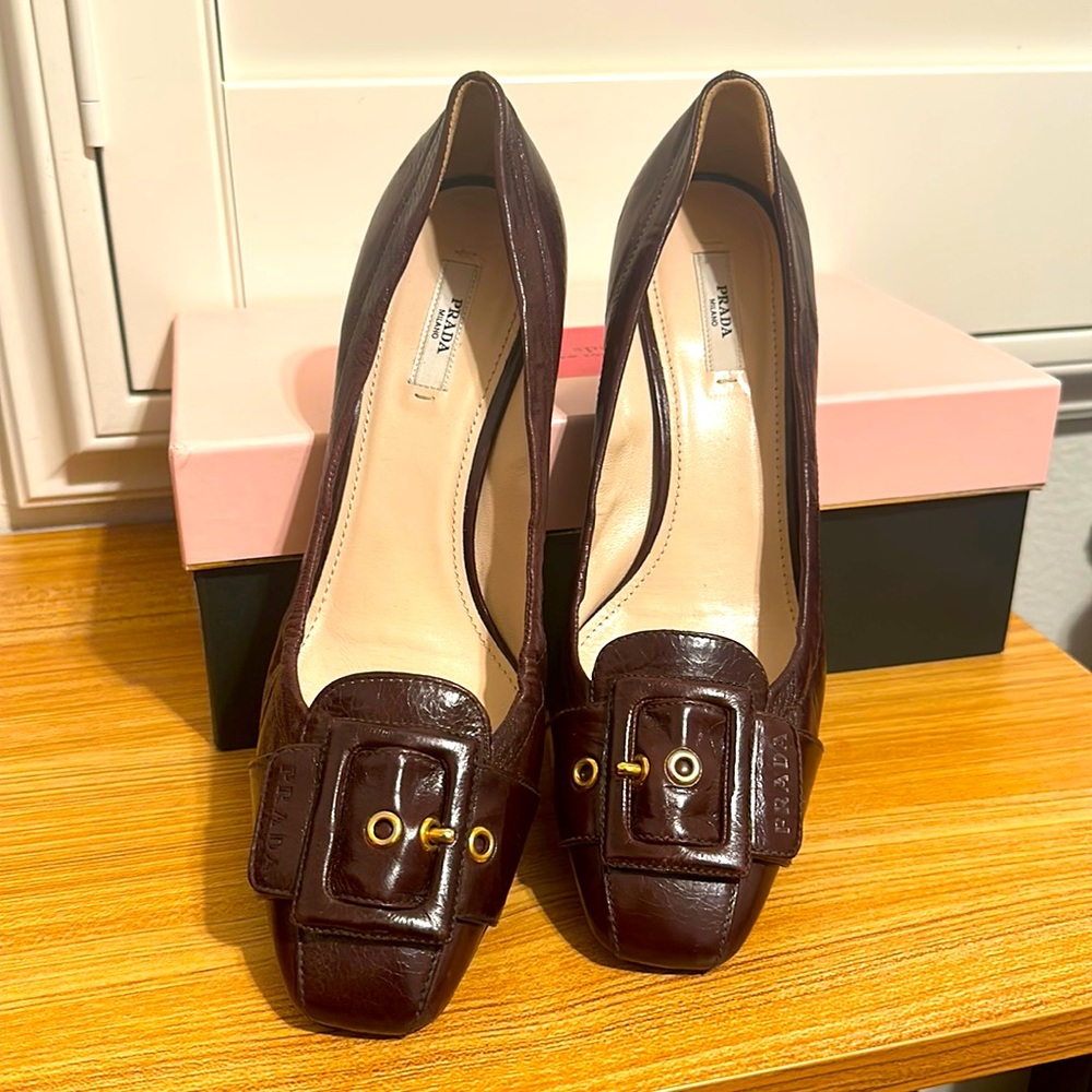 PRADA brown ladies pumps size 40/9.5